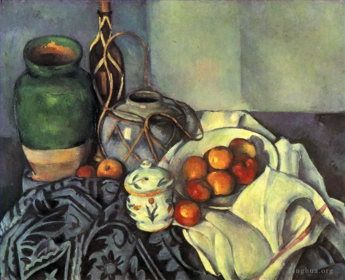 保罗·塞尚 的油画作品 -  《有苹果的静物,1894》