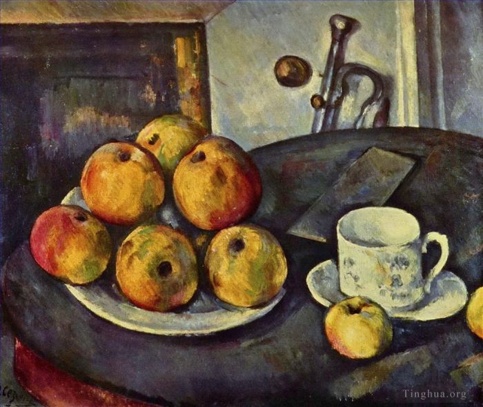 保罗·塞尚 的油画作品 -  《有苹果的静物,2》
