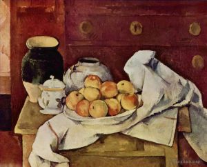 艺术家保罗·塞尚作品《有抽屉柜的静物,1887》