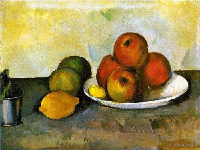 保罗·塞尚 的油画作品 -  《有苹果的静物》