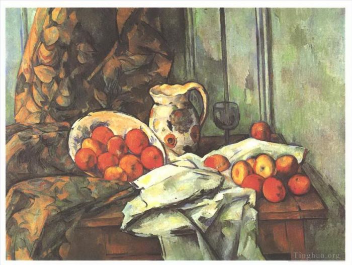 保罗·塞尚 的油画作品 -  《有水罐的静物》