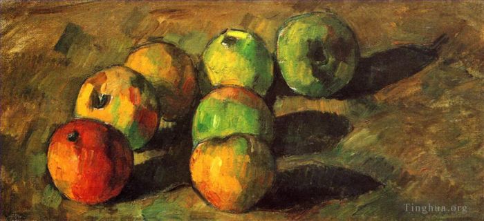 保罗·塞尚 的油画作品 -  《有七个苹果的静物》