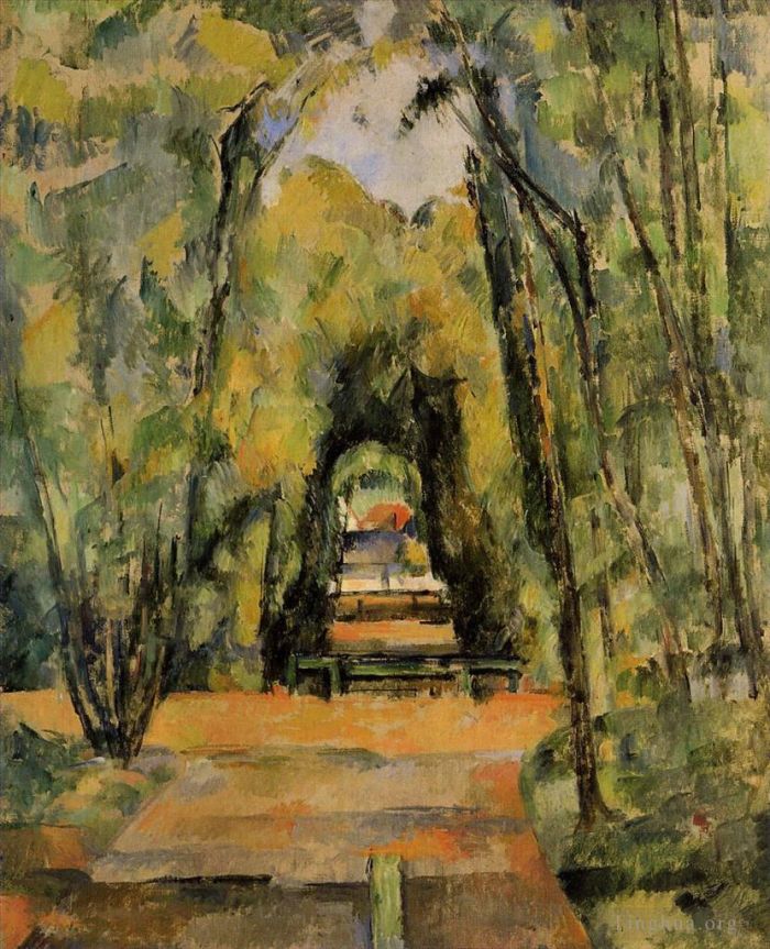 保罗·塞尚 的油画作品 -  《尚蒂伊小巷》