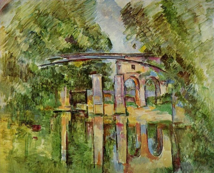 保罗·塞尚 的油画作品 -  《渡槽和船闸》