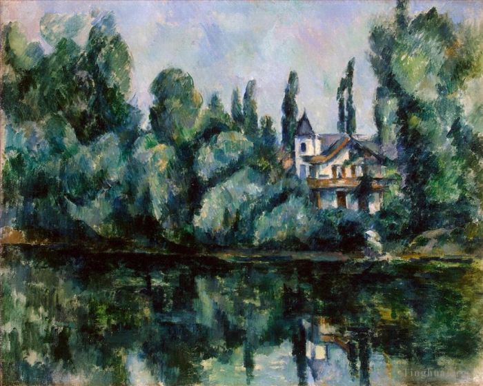 保罗·塞尚 的油画作品 -  《马恩河两岸》