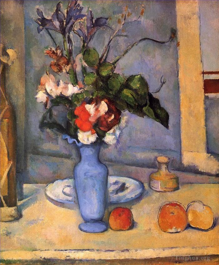 保罗·塞尚 的油画作品 -  《蓝色花瓶》