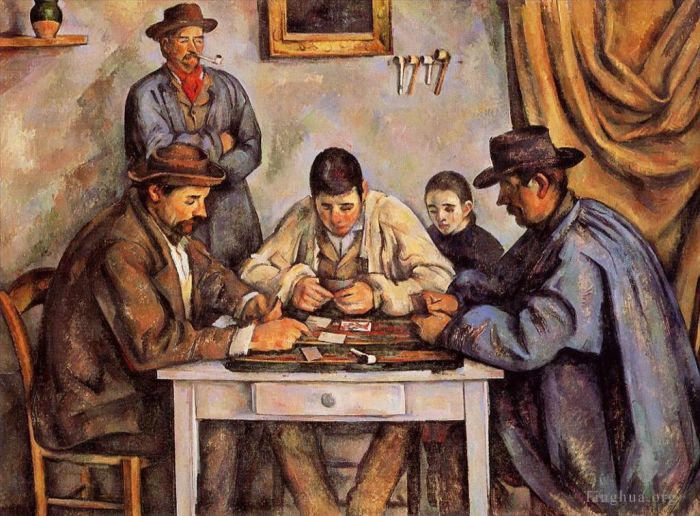 保罗·塞尚 的油画作品 -  《玩纸牌的人,1892》