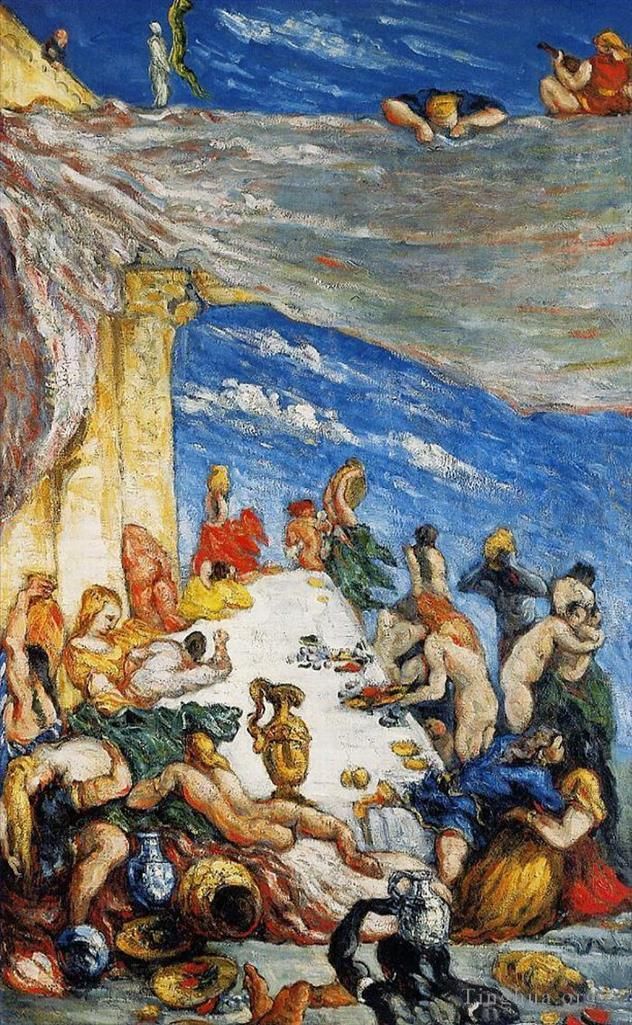 保罗·塞尚 的油画作品 -  《尼布甲尼撒的盛宴》