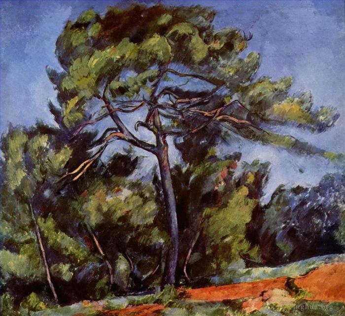 保罗·塞尚 的油画作品 -  《大松树》