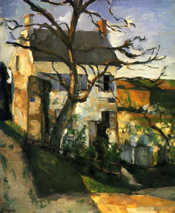 保罗·塞尚 的油画作品 -  《房子和树》