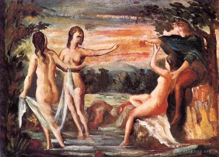保罗·塞尚 的油画作品 -  《帕里斯的审判》