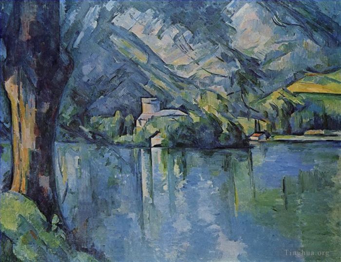 保罗·塞尚 的油画作品 -  《安纳西湖畔酒店》