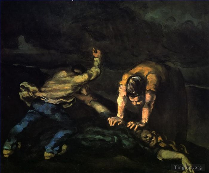 保罗·塞尚 的油画作品 -  《谋杀》