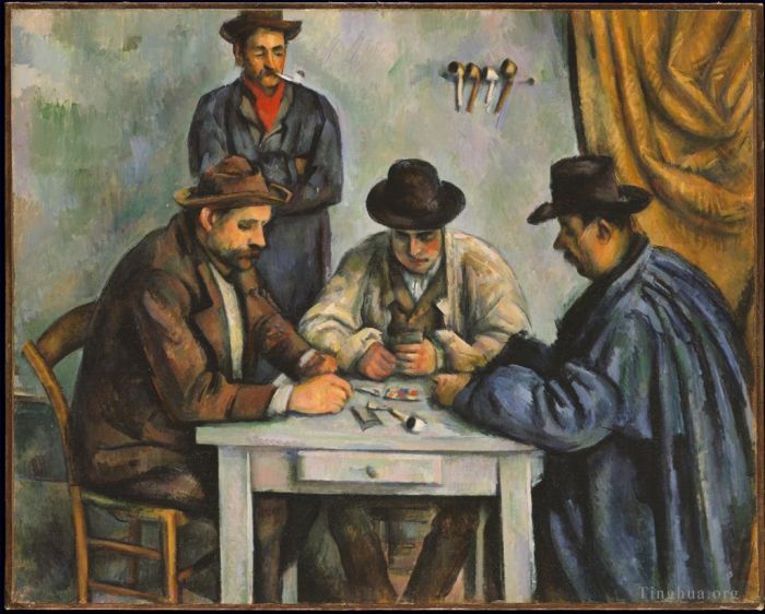 保罗·塞尚 的油画作品 -  《纸牌玩家,1893》