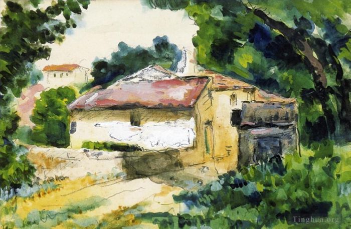 保罗·塞尚 的各类绘画作品 -  《普罗旺斯的房子》