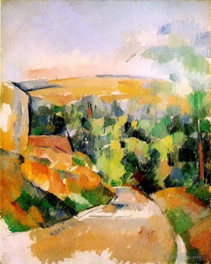 保罗·塞尚 的各类绘画作品 -  《路上的弯道》