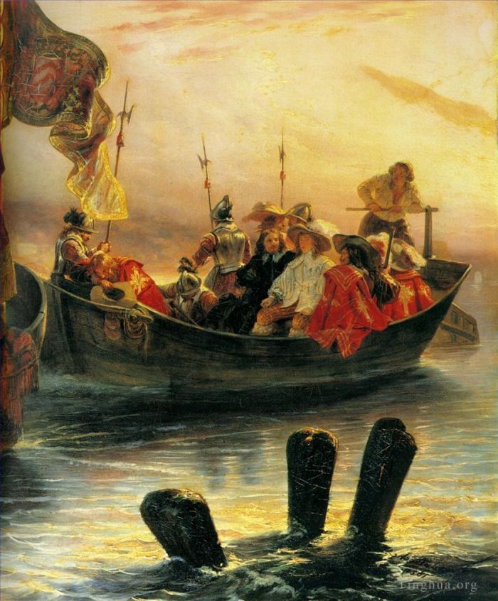 保罗·德拉罗什 的油画作品 -  《红衣主教黎塞留,182,左》