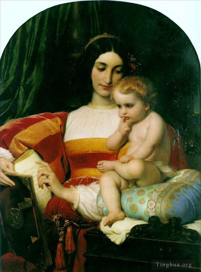 保罗·德拉罗什 的油画作品 -  《皮科·德拉·米兰多拉的童年,1842》