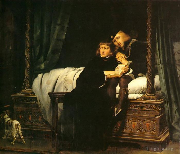 保罗·德拉罗什 的油画作品 -  《塔里的王子,1830》