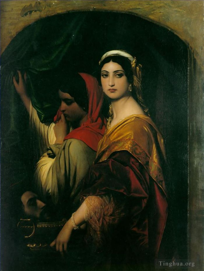 保罗·德拉罗什 的油画作品 -  《希罗底,1843》