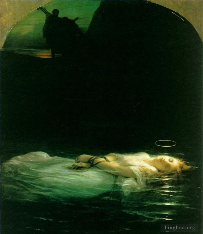 保罗·德拉罗什 的油画作品 -  《奥菲利亚·伊波利特·德拉罗什》