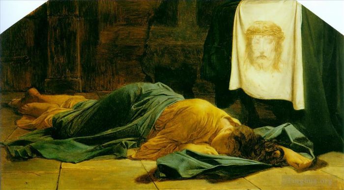 保罗·德拉罗什 的油画作品 -  《圣维罗妮卡,1865》