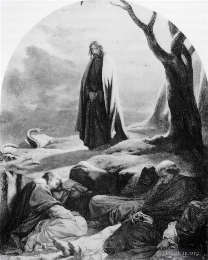 保罗·德拉罗什 的各类绘画作品 -  《基督在客西马尼园,1846》