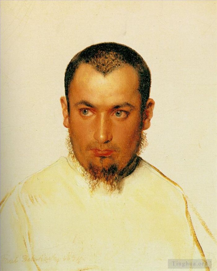 保罗·德拉罗什 的各类绘画作品 -  《卡莫尔丁僧侣头像,183,伊波利特·德拉罗什》