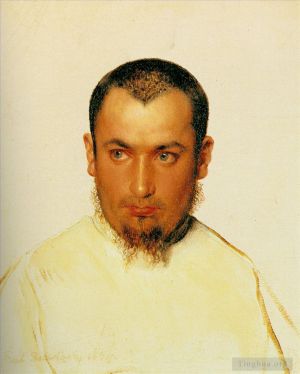 艺术家保罗·德拉罗什作品《卡莫尔丁僧侣头像,183,伊波利特·德拉罗什》