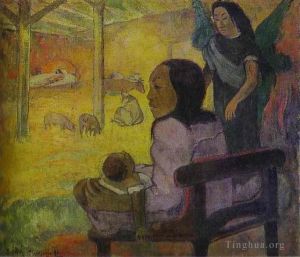 艺术家保罗·高更作品《婴儿诞生》