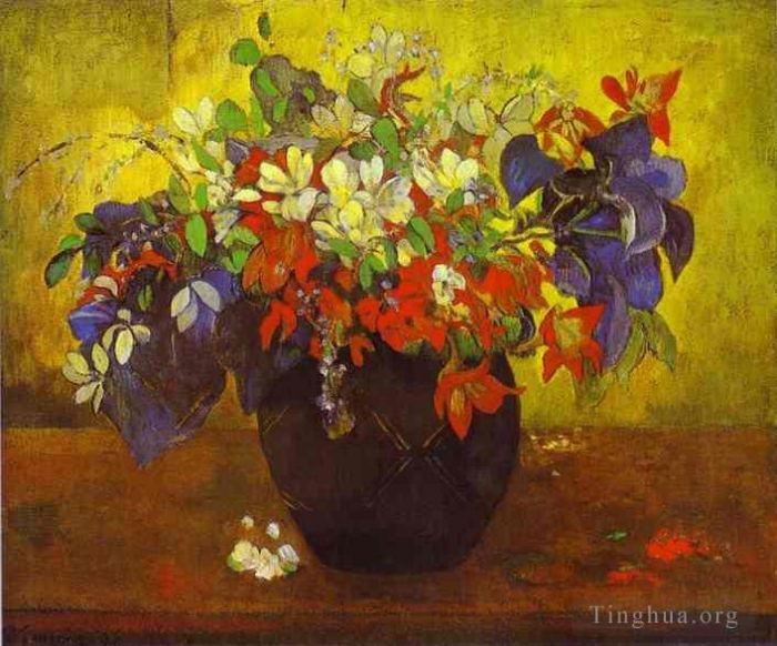 保罗·高更 的油画作品 -  《一束鲜花》