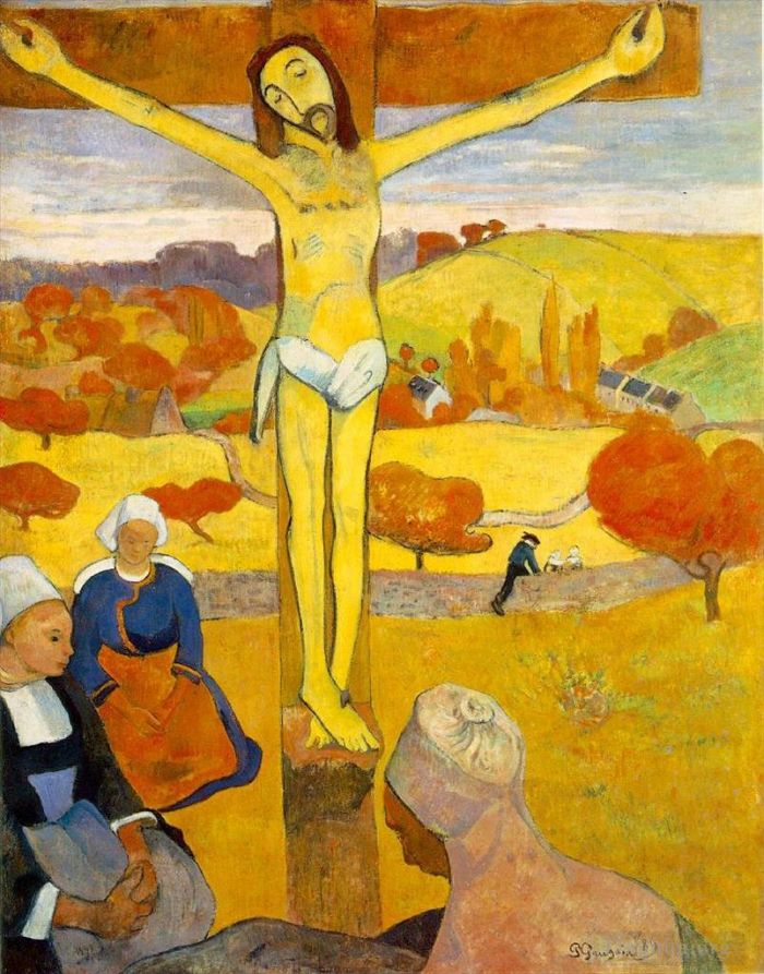 保罗·高更 的油画作品 -  《黄色基督》