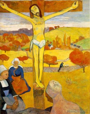 艺术家保罗·高更作品《黄色基督》