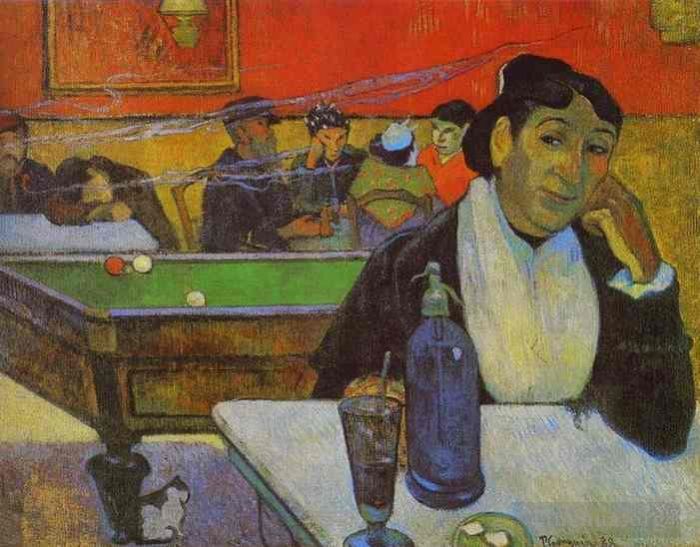 保罗·高更 的油画作品 -  《阿尔勒夜间咖啡馆》