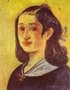 艺术家保罗·高更作品《母亲的肖像》