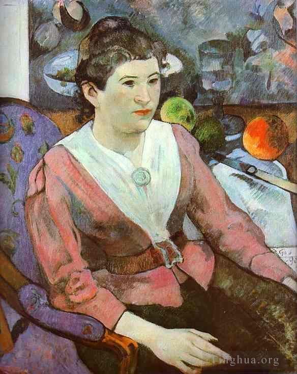 保罗·高更 的油画作品 -  《塞尚静物的女人肖像》