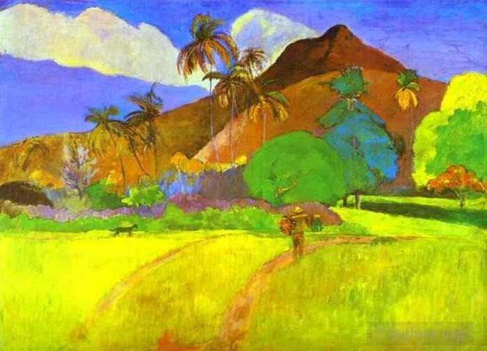 保罗·高更 的油画作品 -  《大溪地风景》