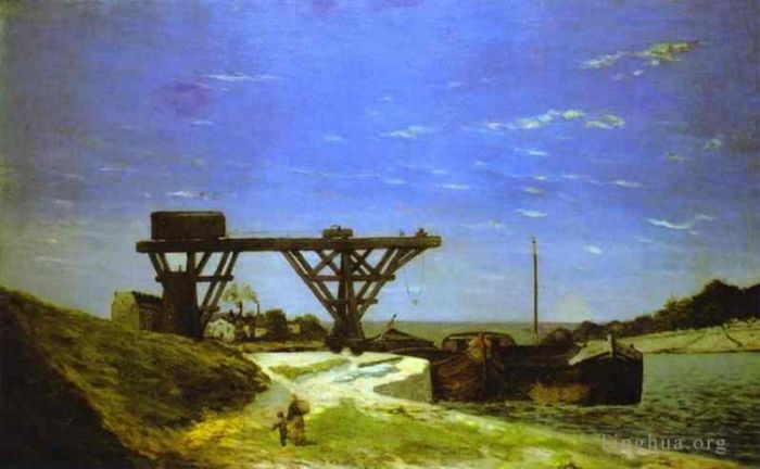 保罗·高更 的油画作品 -  《巴黎塞纳河，莱纳桥和格勒内尔桥之间》