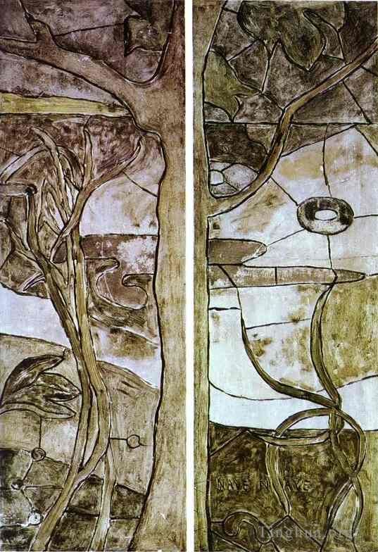 保罗·高更 的各类绘画作品 -  《花卉和植物图案》