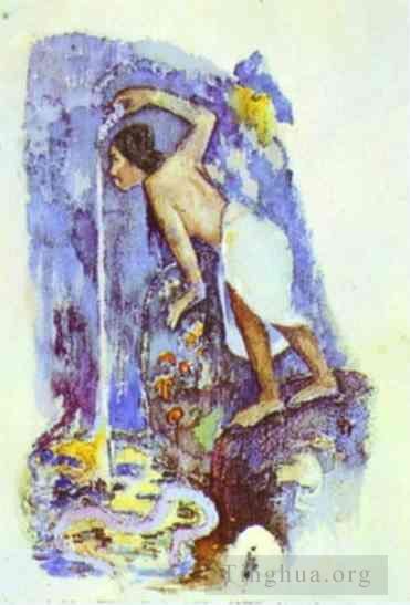 保罗·高更 的各类绘画作品 -  《帕普莫神秘水》