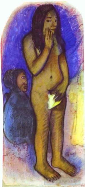 艺术家保罗·高更作品《恶魔之语c》