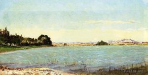 艺术家保罗·吉古作品《法国南部的一个湖》