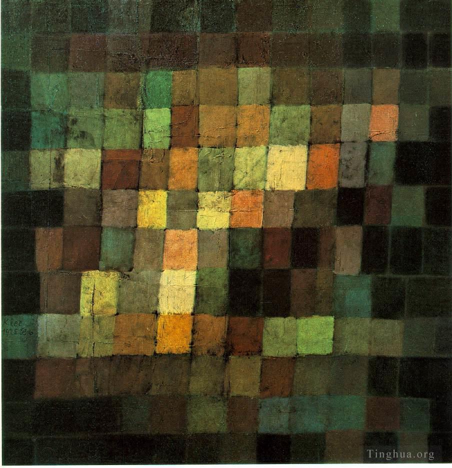保罗·克利作品《黑色192上的古代声音抽象表现主义包豪斯超现实主义》
