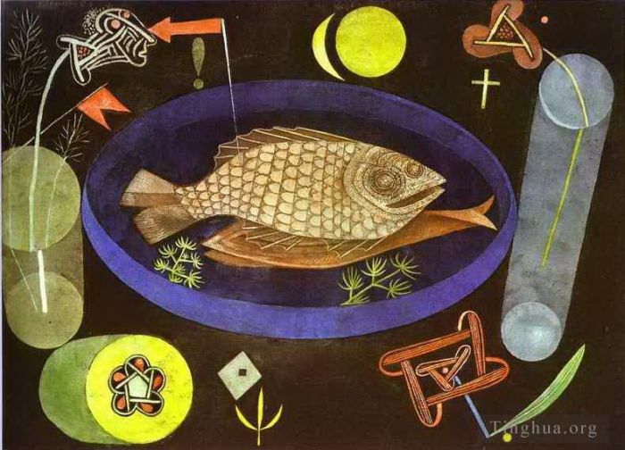 保罗·克利 的油画作品 -  《周围鱼》