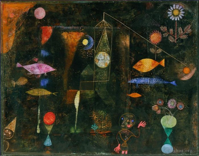 保罗·克利 的油画作品 -  《鱼魔法》