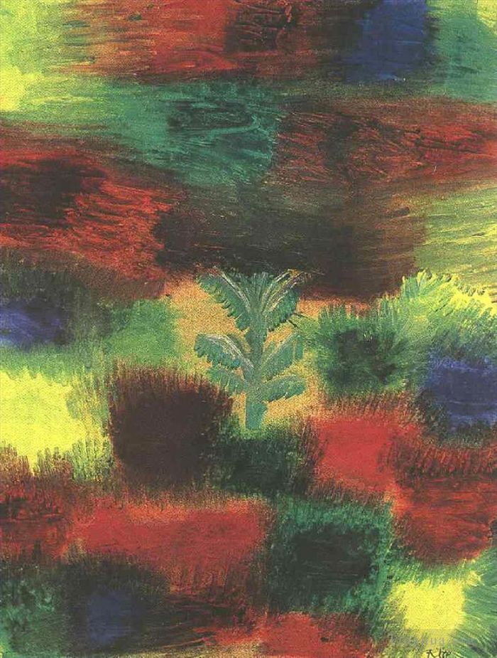 保罗·克利 的油画作品 -  《灌木丛中的小树》