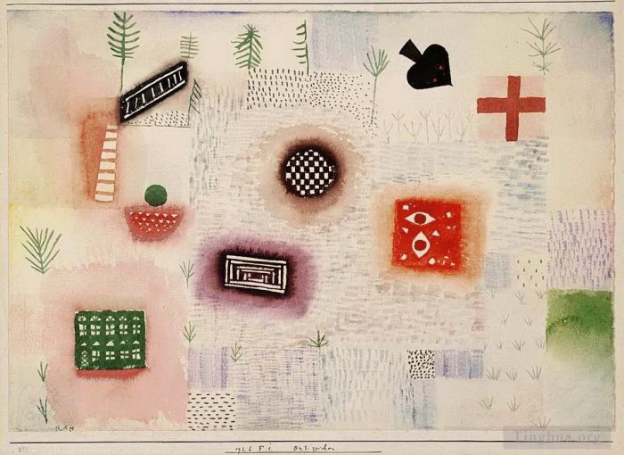 保罗·克利 的各类绘画作品 -  《放置标志》