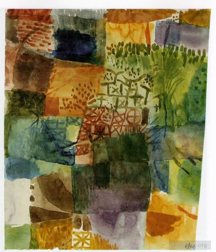 保罗·克利 的各类绘画作品 -  《花园的纪念191表现主义包豪斯超现实主义》