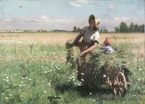 保罗·皮尔 的油画作品 -  《草地百灵鸟,1887》