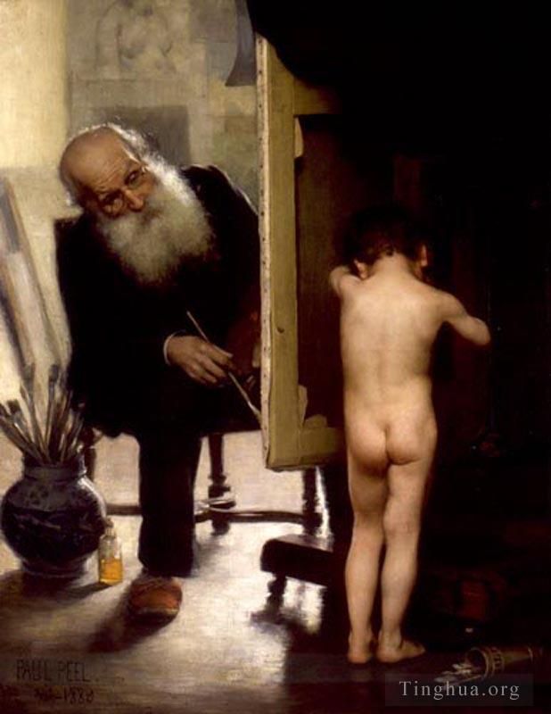 保罗·皮尔 的油画作品 -  《Allan,J,遗产的谦虚模特礼物》